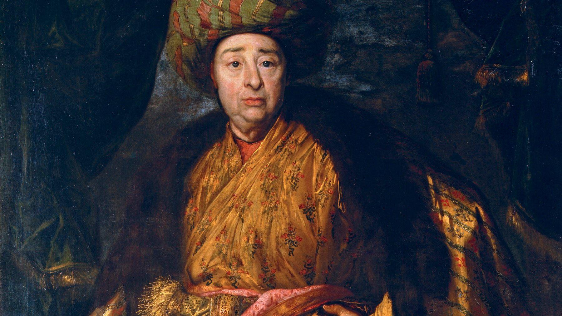 Cropped portrait of Jean-Baptiste Tavernier in Eastern dress.