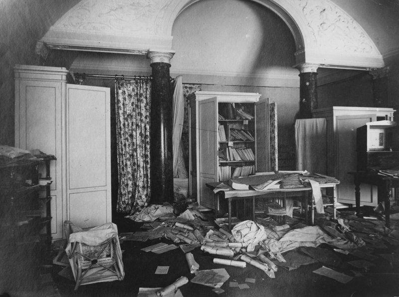 A room in the Winter Palace after its seizure in November 1917